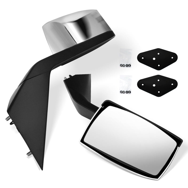 High Soar Hood Mirror Assembly for Volvo VNL(2004-2014),Truck Hood Mirror with Arm Replacement for Volvo VNL Right Passenger Side (Chrome) - Image 1